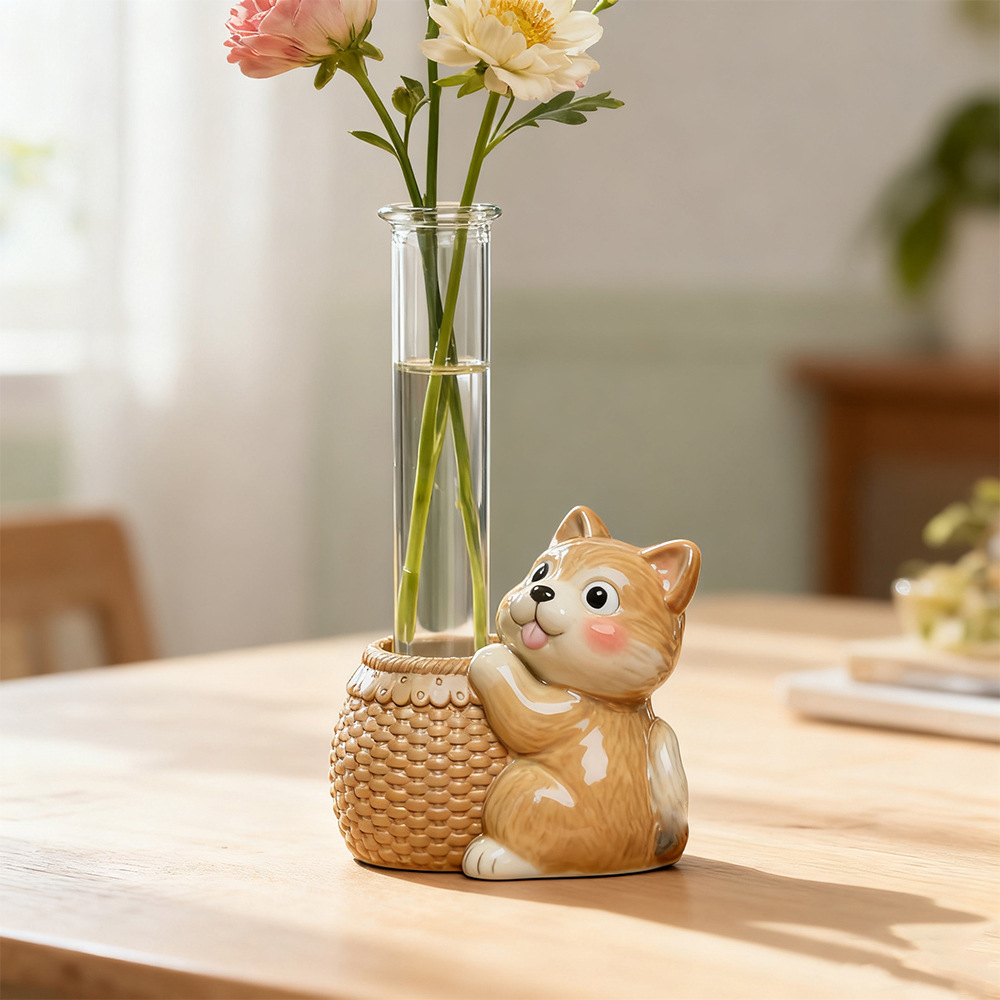 Resin Art Youtube - แม่พิมพ์ซิลิโคนรูปกระต่ายแพนด้าสำหรับทำแจกันไฮโดรโปนิกส์ในหลอดทดลอง ของตกแต่งโต๊ะทำงาน สำหรับงานหล่อปูนปลาสเตอร์และเรซิ่น