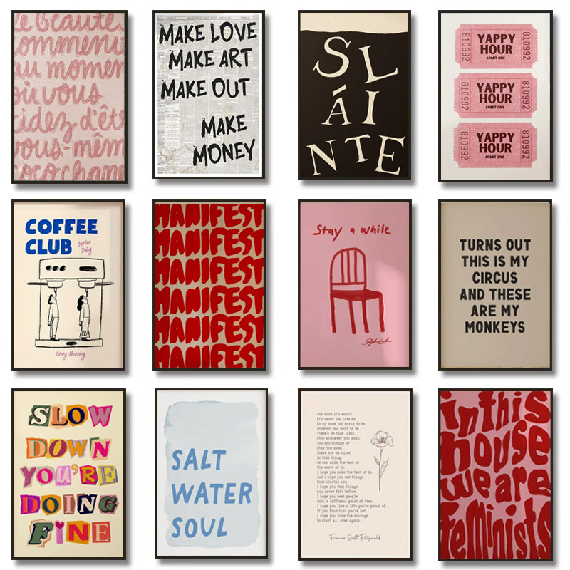 Resin Art Home Decor - โปสเตอร์พิมพ์ข้อความทันสมัยเรียบง่าย, การตกแต่งผนังลายเพชรเรียบง่าย, การตกแต่งบ้านด้วยศิลปะสมัยใหม่, การตกแต่งห้องนั่งเล่น