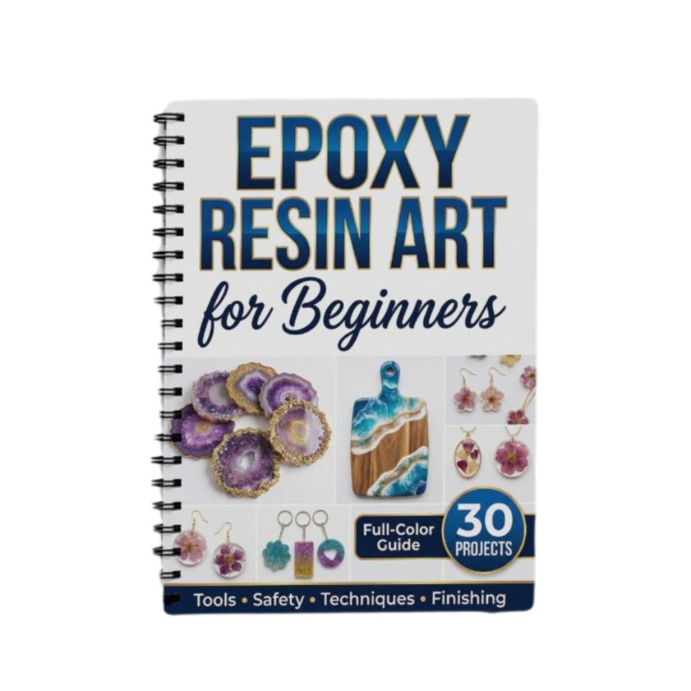 Resin Art Guide Book - คู่มือศิลปะเรซินอีพ็อกซี่แบบทีละขั้นตอน 30 โครงการ คู่มือสร้างสรรค์พร้อมภาพประกอบ หนังสืองานฝีมือ DIY
