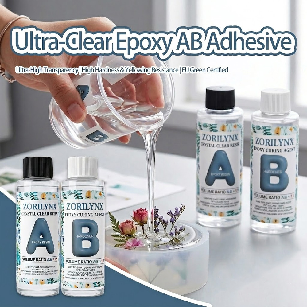 Resin Art Easy - ชุดเรซิ่นอีพ็อกซี่ใส 200 มล. ไม่เหลือง ไม่มีฟองอากาศ ปรับระดับได้เอง