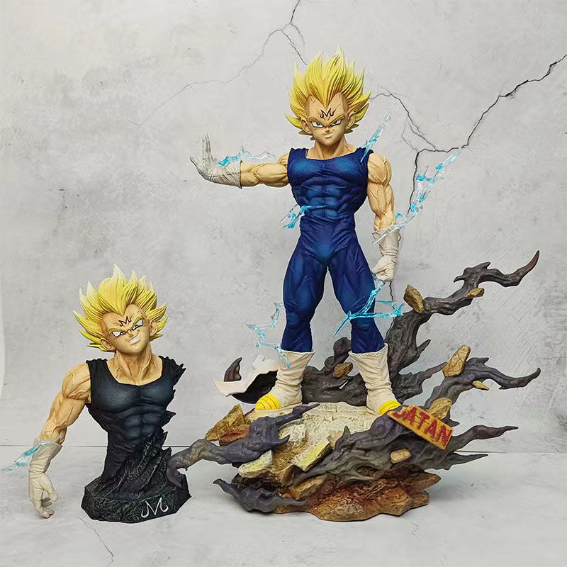 Resin Art Dragon Ball Z - ฟิกเกอร์หัวตุ๊กตาอะนิเมะดราก้อนบอล Z Majin vegeta ขนาด33ซม. หุ่นแอ็กชันทำจาก