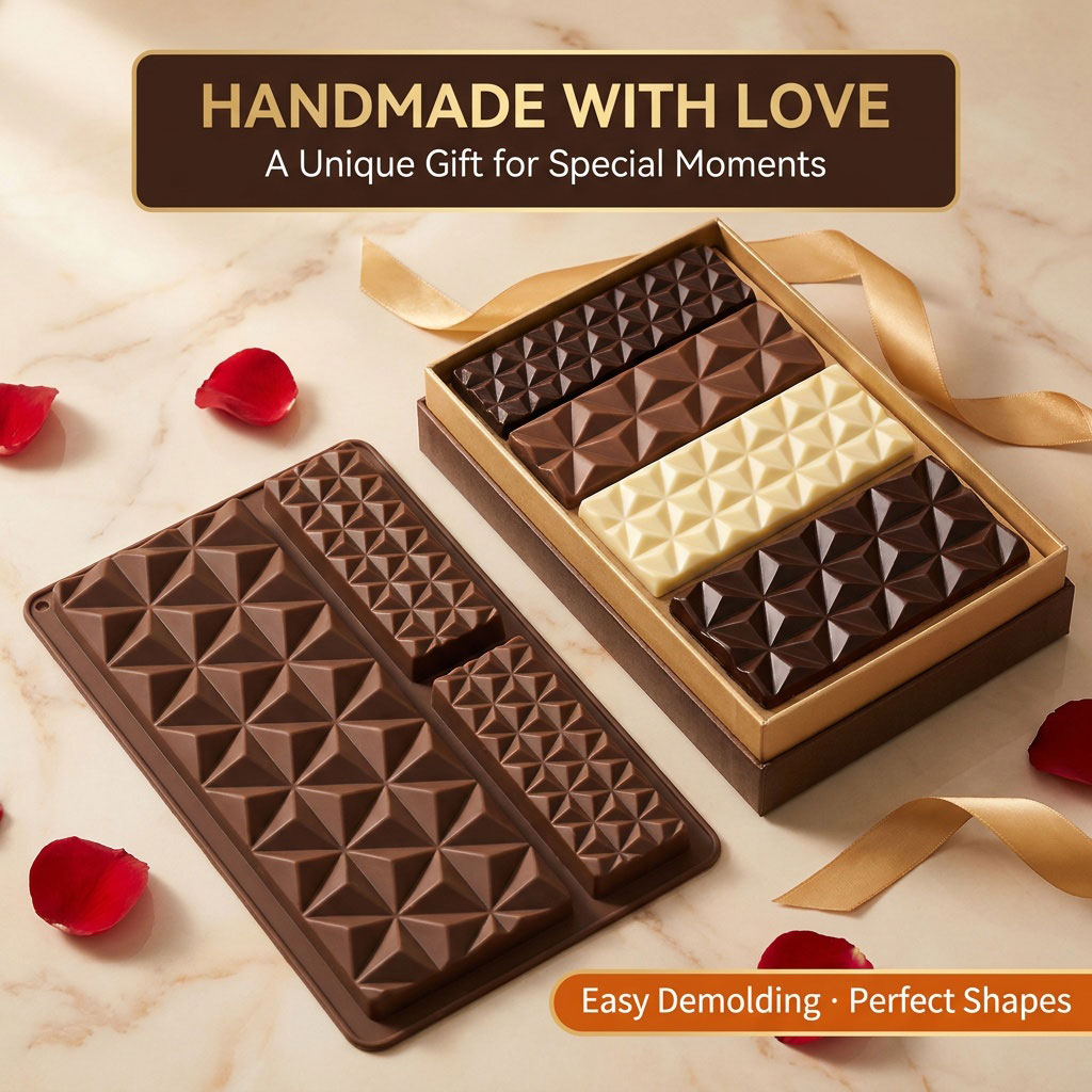 แม่พิมพ์ช็อกโกแลตซิลิโคน 2-in- - Tray Mold Rectangle บทวิจารณ์และราคา