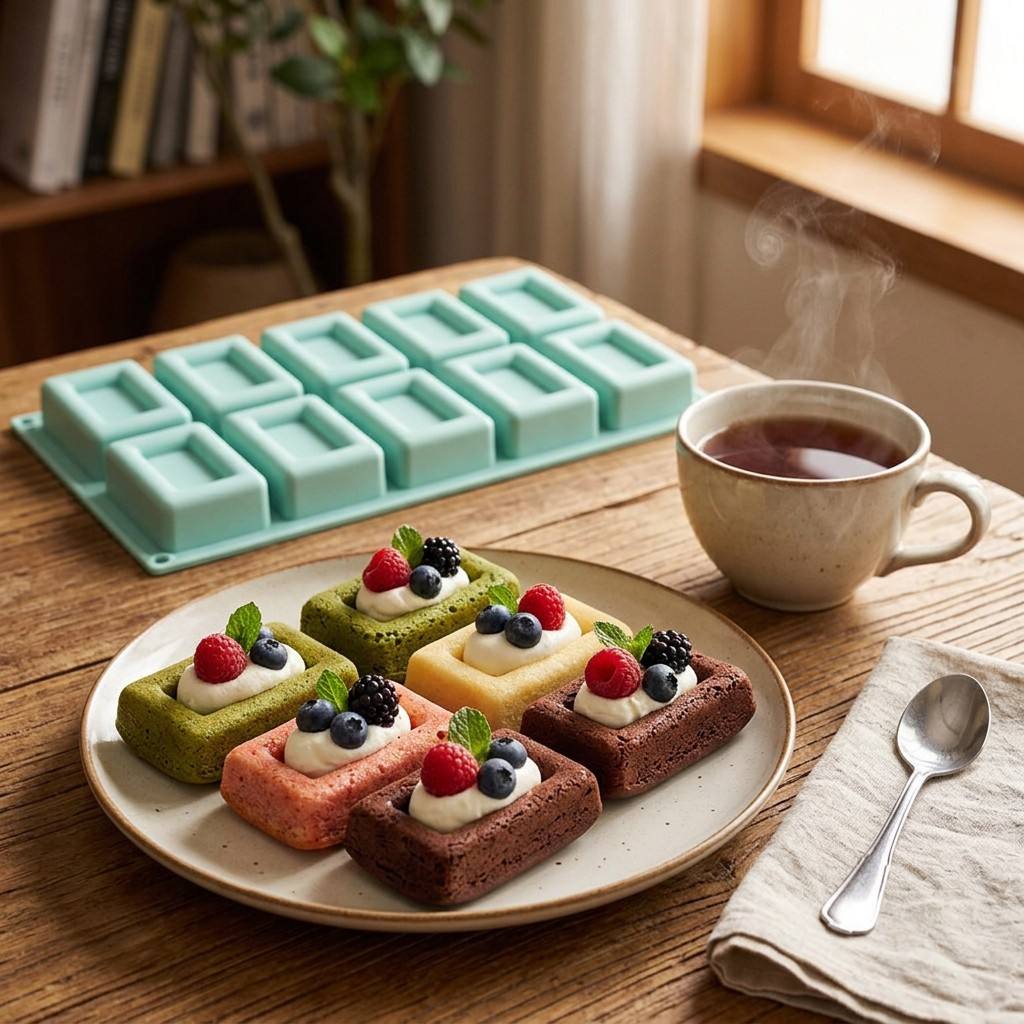แม่พิมพ์ซิลิโคนอบขนมแบบไม่ติด  - Tray Mold Rectangle บทวิจารณ์และราคา