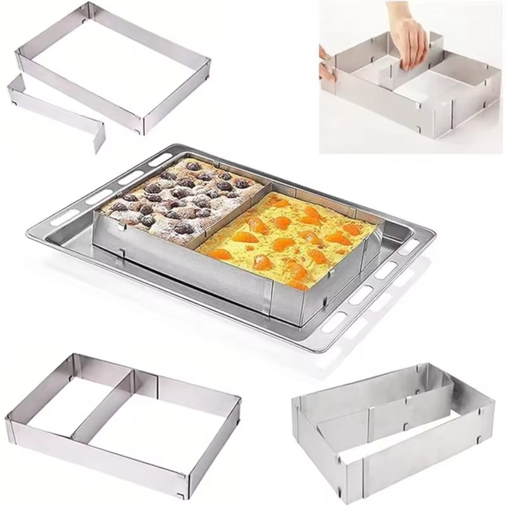พิมพ์เค้กสแตนเลสแบบปรับได้ วงแ - Tray Mold Rectangle บทวิจารณ์และราคา