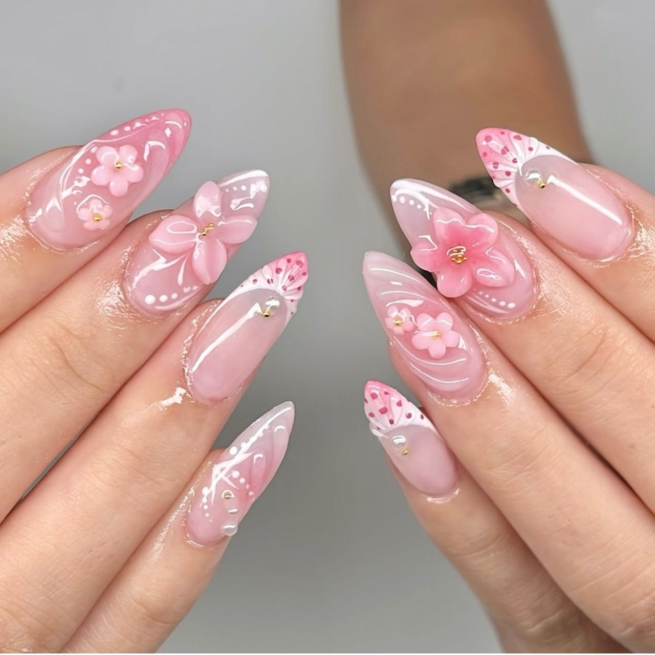 สติ๊กเกอร์ติดเล็บสำเร็จรูปลายด - Resin Art Instagram บทวิจารณ์และราคา