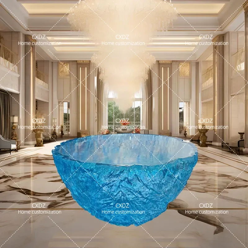โต๊ะกาแฟทรงกลมเรซินอีพ็อกซี่ใส - Resin Art Coffee Table บทวิจารณ์และราคา