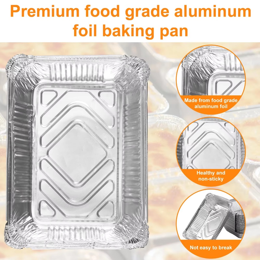 10PCS ใหม่พร้อมฝาปิดอลูมิเนียม - Tray Mold Rectangle บทวิจารณ์และราคา