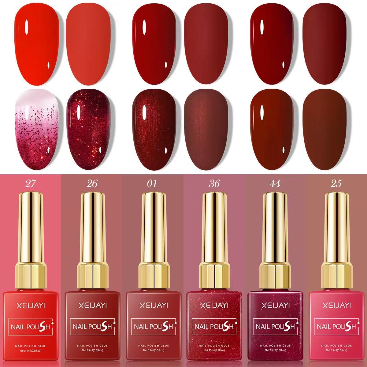 15ml เจลเล็บ 6 สีสีแดงภาษาโปลิ - Resin Art Varnish บทวิจารณ์และราคา