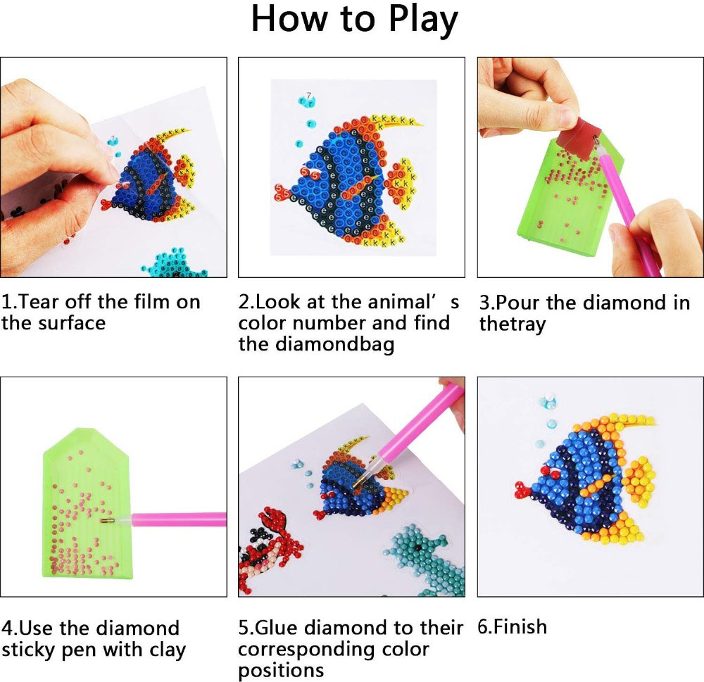 ชุดสติกเกอร์ภาพวาดเพชรแบบง่ายส - Resin Art Easy บทวิจารณ์และราคา