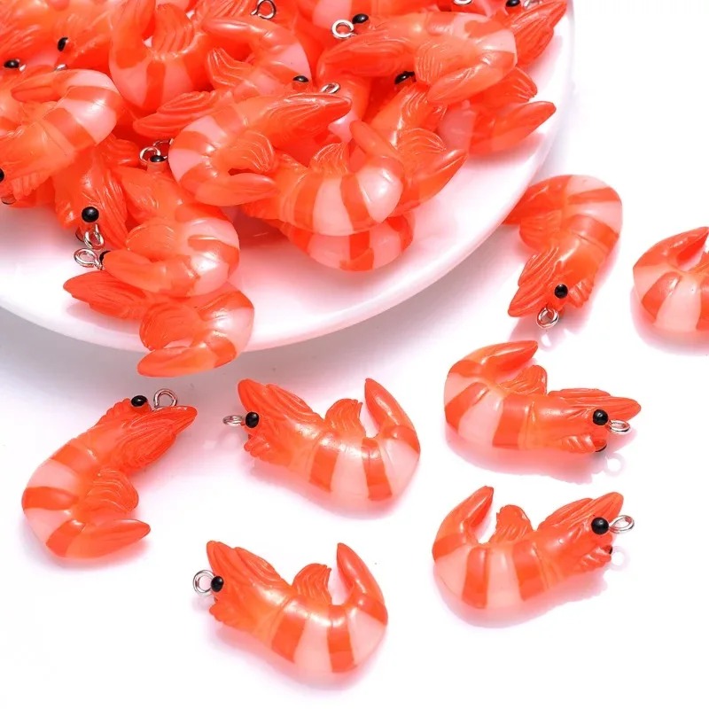 จี้รูปกุ้งก้ามกรามและกุ้งจำลอง - Resin Art Calligraphy บทวิจารณ์และราคา