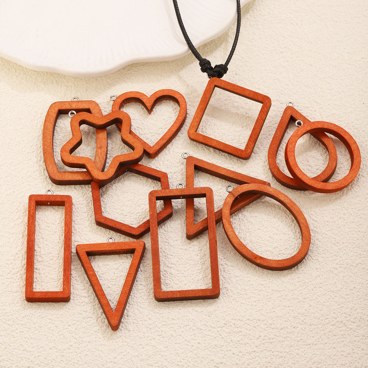จี้รูปทรงเรขาคณิตไม้รูปสามเหลี - Resin Art Calligraphy บทวิจารณ์และราคา