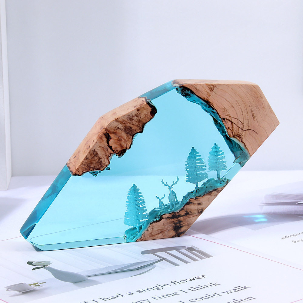 งานศิลปะตั้งโต๊ะรูปกวางนางฟ้าใ - Resin Art Home Decor บทวิจารณ์และราคา